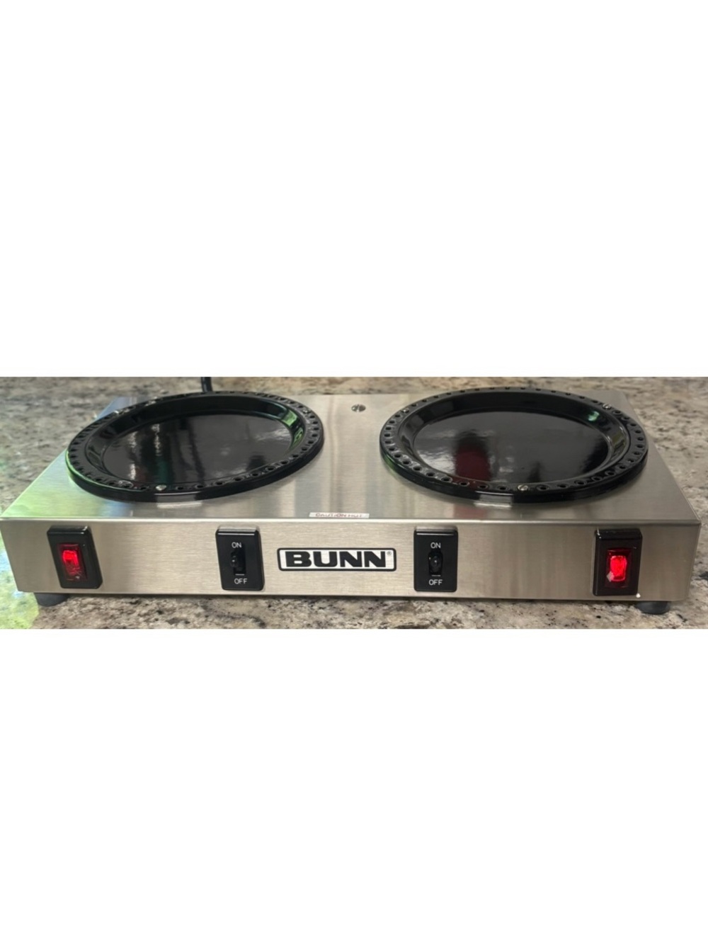 BUNN WX2 Commercial Coffee Pot Warmer Double Burner Stainless Tested Works